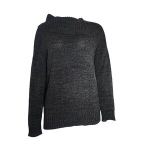 Matty‎ M Sweater Womens Size M Medium Solid All Grey Gray Long Sleeve